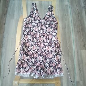 Mango Black and Pink Floral Dress